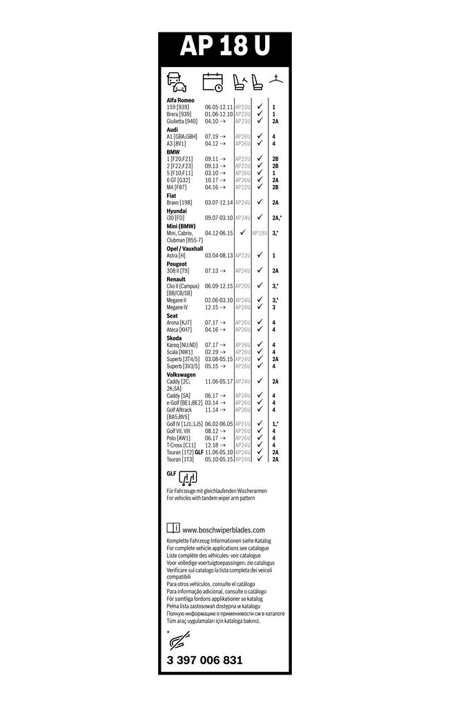 Spazzola tergi - BOSCH - Aerotwin Plus - 3397006831 - immagine 7