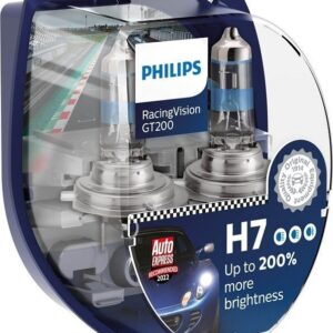 Lampada auto - PHILIPS - 2 x H7 Racing Vision GT200 +200% luce - 12972RGTS2
