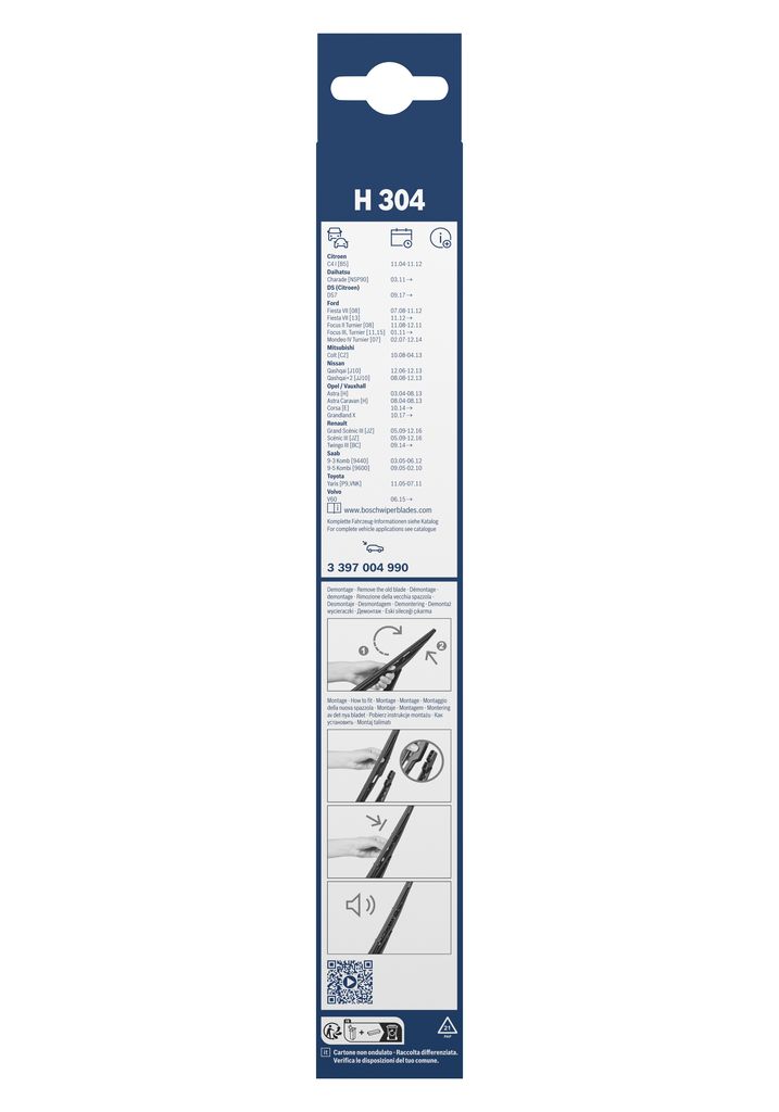 Spazzola tergi - BOSCH - Posteriore - 3397004990 - immagine 8
